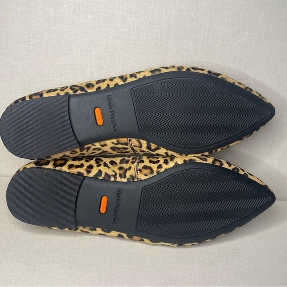 Hush Puppies‎ Leopard Calf Hair Tassel Flats Pointed Toe Women's 7.5 New - Picture 6 of 7